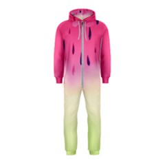 Watermelon Pastel Gradient Pink Watermelon Pastel Gradient Hooded Jumpsuit (kids) by genx