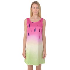 Watermelon Pastel Gradient Pink Watermelon Pastel Gradient Sleeveless Satin Nightdress by genx