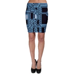 Circuit Pcb Tile Tiling Computer Bodycon Skirt by Pakrebo