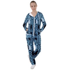 Circuit Pcb Tile Tiling Computer Women s Tracksuit by Pakrebo