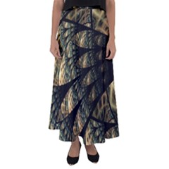 Pattern Abstract Fractals Flared Maxi Skirt by Pakrebo