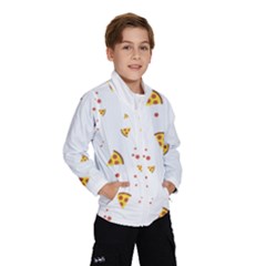 Pizza Pattern Pepperoni Cheese Funny Slices Kids  Windbreaker by genx