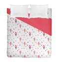 Ice Cream Cones Watercolor with fruit berries and cherries summer pattern Duvet Cover Double Side (Full/ Double Size) View1