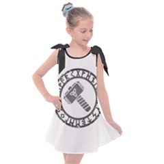 Thor Hammer With Runes Valhalla Tristella Viking Norse Mythology Mjolnir  Kids  Tie Up Tunic Dress by snek