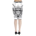 Drawing Samurai Tattoo Sketch Japanese Samurai Midi Wrap Pencil Skirt View2