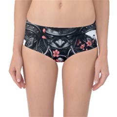 Sleeve Tattoo  Samurai Mid-waist Bikini Bottoms by Sudhe