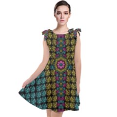 Glass Balls And Flower Sunshine Tie Up Tunic Dress by pepitasart