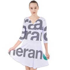 Theranos Logo Quarter Sleeve Front Wrap Dress by milliahood