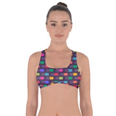 Background Colorful Geometric Got No Strings Sports Bra by HermanTelo