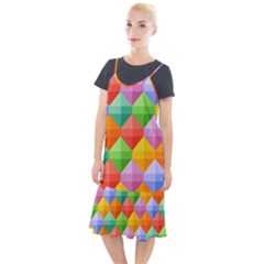 Background Colorful Geometric Triangle Rainbow Camis Fishtail Dress by HermanTelo