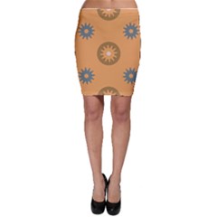 Flowers Screws Rounds Circle Bodycon Skirt by HermanTelo