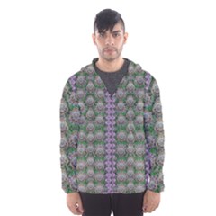 Decorative Juwel And Pearls Ornate Men s Hooded Windbreaker by pepitasart