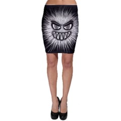 Monster Black White Eyes Bodycon Skirt by HermanTelo