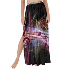 Particles Music Clef Wave Maxi Chiffon Tie-up Sarong by HermanTelo