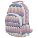 Seamless Pattern Background Block Rounded Multi Pocket Backpack View1