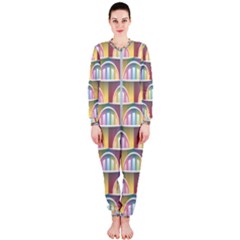 Seamless Pattern Background Abstract Onepiece Jumpsuit (ladies)  by HermanTelo