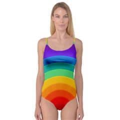 Rainbow Background Colorful Camisole Leotard  by HermanTelo