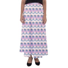 Seamless Pattern Background Cube Flared Maxi Skirt by HermanTelo