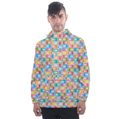 Seamless Pattern Background Abstract Rainbow Men s Front Pocket Pullover Windbreaker by HermanTelo