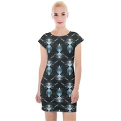 Seamless Pattern Background Black Cap Sleeve Bodycon Dress by HermanTelo