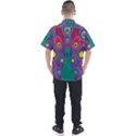 Peacock Bird Animal Feathers Men s Short Sleeve Shirt View2