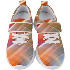 Wave Background Pattern Abstract Kids  Velcro Strap Shoes by HermanTelo