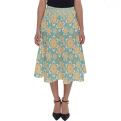 Seamless Pattern Floral Pastels Perfect Length Midi Skirt by HermanTelo