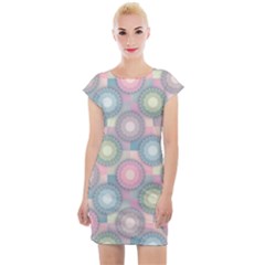 Seamless Pattern Pastels Background Cap Sleeve Bodycon Dress by HermanTelo