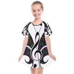 Butterfly Music Animal Audio Bass Kids  Smock Dress by HermanTelo