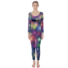 Abstract Background Graphic Space Long Sleeve Catsuit by HermanTelo