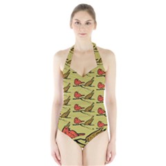 Bird Animal Nature Wild Wildlife Halter Swimsuit by HermanTelo