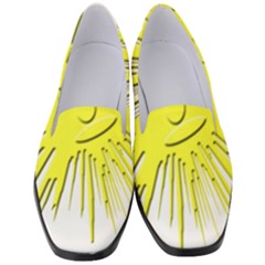 Smilie Sun Emoticon Yellow Cheeky Women s Classic Loafer Heels by HermanTelo