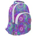 Circle Colorful Pattern Background Rounded Multi Pocket Backpack View2