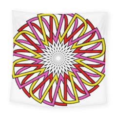 Sun Abstract Mandala Square Tapestry (large) by HermanTelo