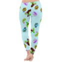 Sloth Aqua Blue Cute Cartoon Tile Green Classic Winter Leggings View4