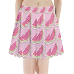 Melons Pattern Food Fruits Melon Pleated Mini Skirt by Pakrebo