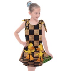 Cute Little Ducks Kids  Tie Up Tunic Dress by FantasyWorld7