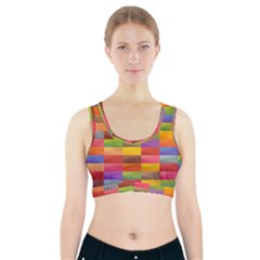 Abstract Background Geometric Sports Bra With Pocket by Mariart