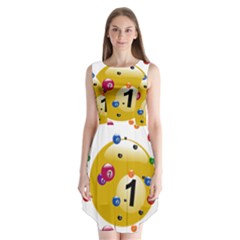 Billiard Ball Ball Game Sleeveless Chiffon Dress  