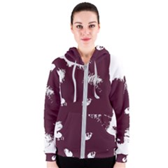 Cat Nature Design Animal Skin Pink Women s Zipper Hoodie by HermanTelo