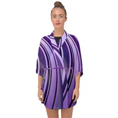 Circle Concentric Render Metal Half Sleeve Chiffon Kimono by HermanTelo