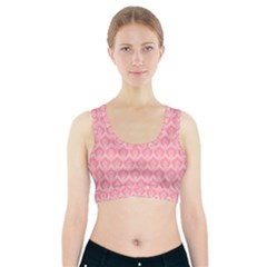 Damask Floral Design Seamless Sports Bra With Pocket by HermanTelo