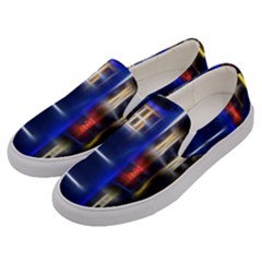 Famous Blue Police Box Men s Canvas Slip Ons by HermanTelo