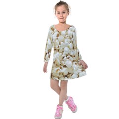 Popcorn Kids  Long Sleeve Velvet Dress by TheAmericanDream