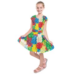 Gummy Bear Kids  Short Sleeve Dress by TheAmericanDream