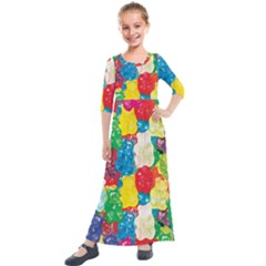 Gummy Bear Kids  Quarter Sleeve Maxi Dress by TheAmericanDream