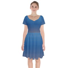 Geometric Wallpaper Short Sleeve Bardot Dress by Mariart