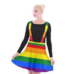 Lgbt Rainbow Pride Flag Suspender Skater Skirt by lgbtnation