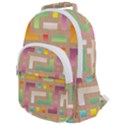 Abstract Background Colorful Rounded Multi Pocket Backpack View1