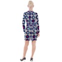 Background Colorful Abstract Button Long Sleeve Dress View2